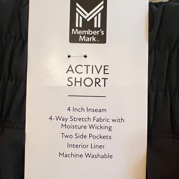 Members Mark Black and Pink Active Shorts - Picture 2 of 5